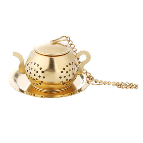Gold TeaPot Shaped Infuser