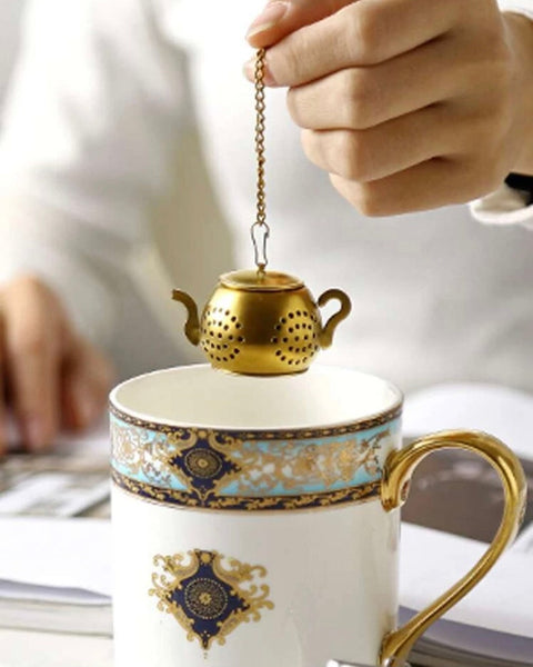 Gold TeaPot Shaped Infuser