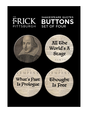 Shakespeare Button Set